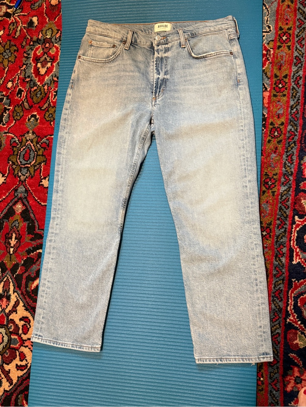 Agolde “Kye” Women’s Light Blue Cropped Ankle Jeans